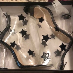 Clear open toe star boots  🌟